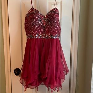 Sheri Hill Beaded Strapless Dress